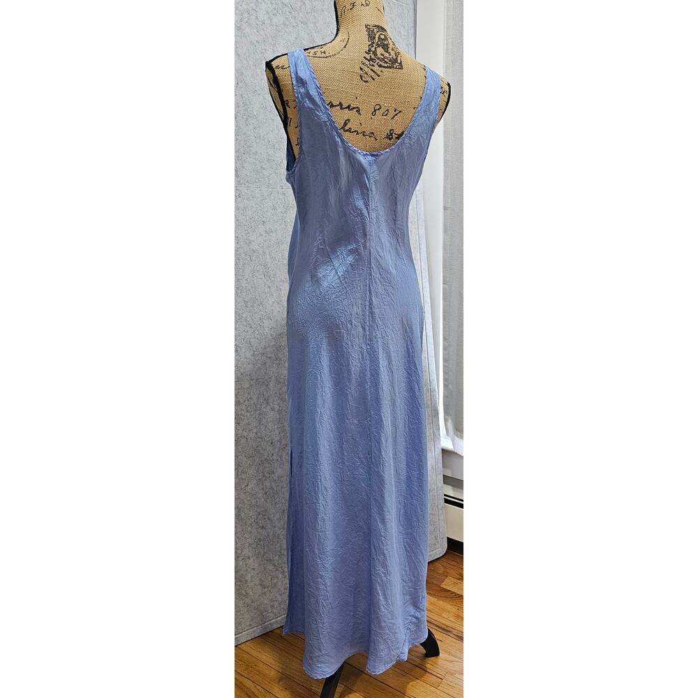 Vintage Victoria Secret 100% Silk Long Slip Gown, Dress, Embroidered Neck  Sz L - Picture 9 of 11